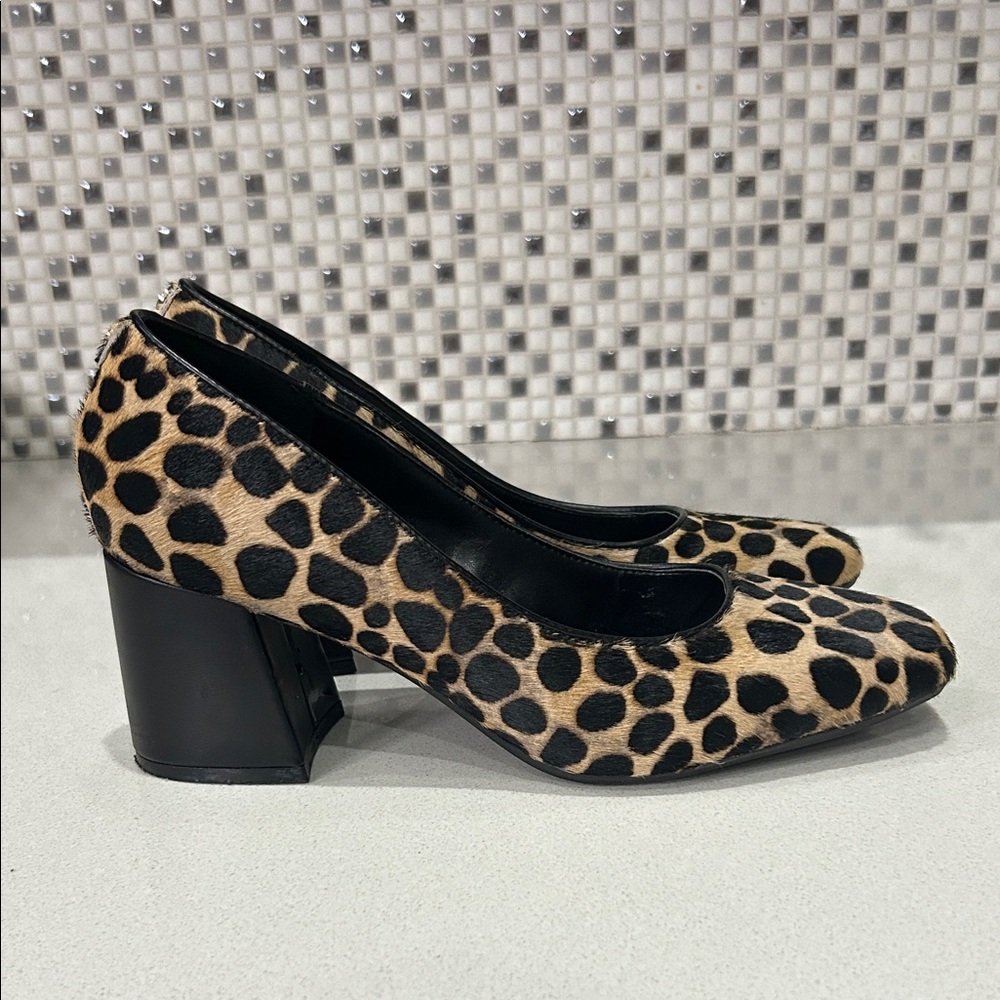 Nine West Black and Tan Leopard Heels- Size 8.5